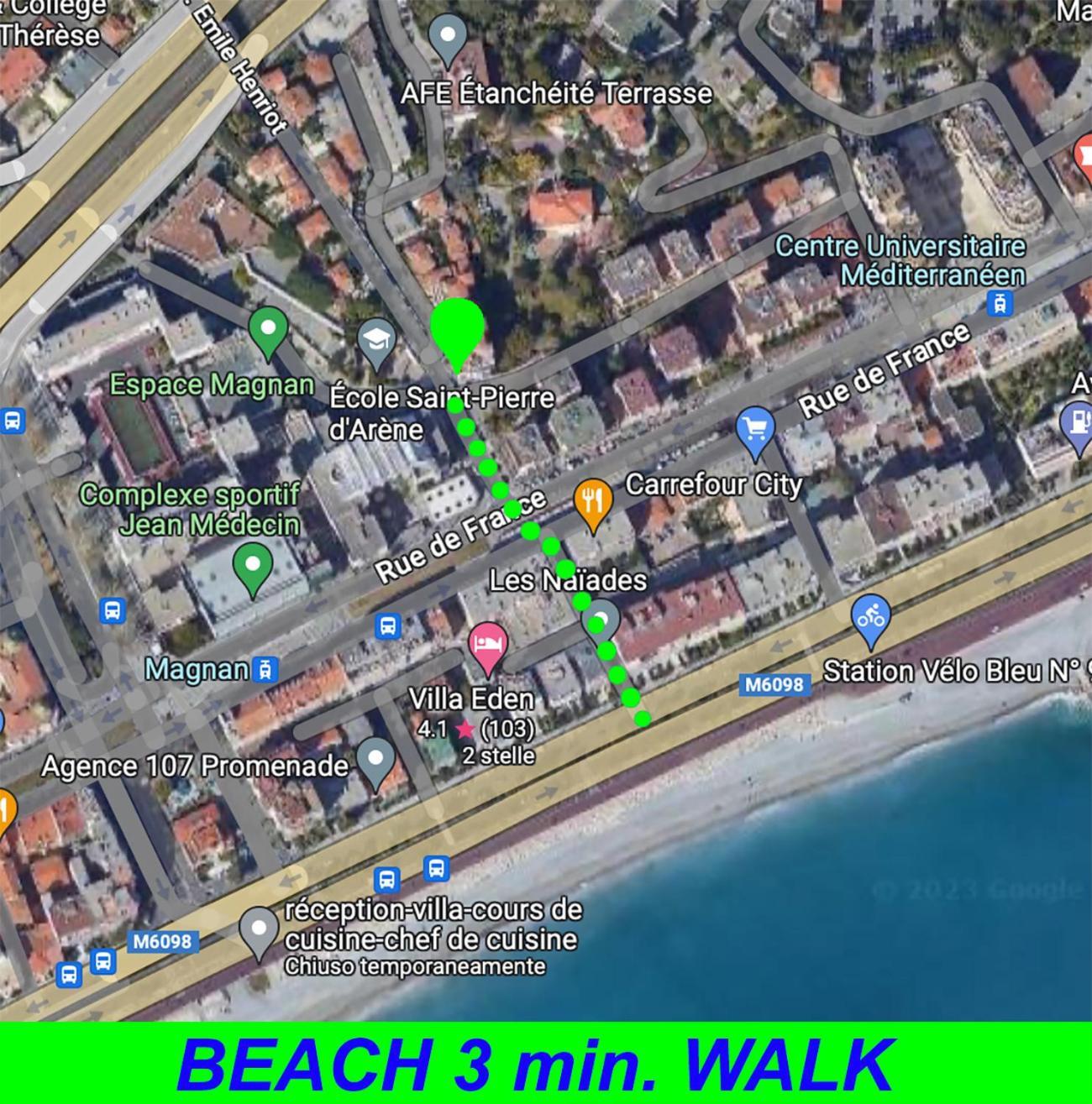 Beautiful Renovated Apartment ,Next To The Beach ! Air-C, Free Parking! Ницца Экстерьер фото
